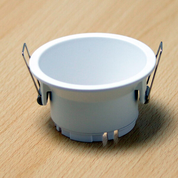 Round White Matte Anti-Glare Recessed Spotlight Frame MR16 Fixture Aluminum Mounting Frame Recessed Spotlight Including GU10 Socket for LED, Halogen Ceiling Spot Recessed Lights Hole Color  AG-9014B-ELSEWEDY