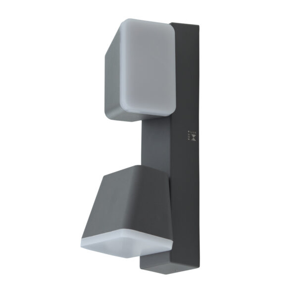 LED Aluminum Wall Sconce Light IP54 Porch Light 10W, Grey Modern Exterior Wall Light, 3000k Warm White, Outdoor Up/Down for Courtyard, Porch, Garden AH00821-EGYLUX - Image 2