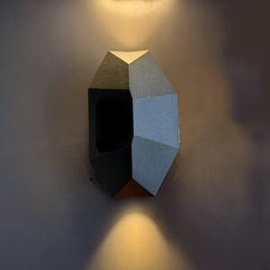 Octagon Shape Outdoor Up and Down Lights Mains Powered LED Wall Lamp 6W 3000K IP54 Waterproof Modern Decorative Garden Lights for Seaside Outdoor Living Room, Dark Grey ARD93-EGYLUX