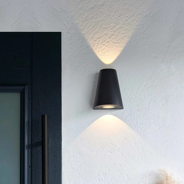 Outdoor Wall Lights Mains Powered, Up Down Outside Wall Lights IP65 Waterproof, Porch Light Front Door Lamp Modern Aluminum 3000K, Exterior LED Lighting Sconce Wall Mounted for House, Black B2277-ELSEWEDY - Image 3