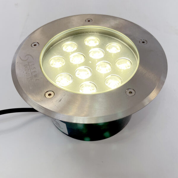 12W Garden Buried Light Outdoor Spotlight IP67 Waterproof Recessed Ground Light AC85-265V for Yard, Walkway, Patio, Step, Path, Villa Underground Lights (Color : Warm White, Size : 12W) 3000K D4068-Elsewedy