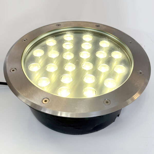 24W Garden Buried Light Outdoor Spotlight IP67 Waterproof Recessed Ground Light AC85-265V for Yard, Walkway, Patio, Step, Path, Villa Underground Lights (Color : Warm White, Size : 24W) 3000K D4070-Elsewedy