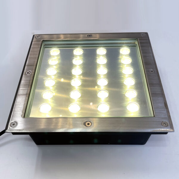 36Watts 3000K In Ground LED Lights Square Buried Light Stainless steel material IP67 waterproof High load-bearing floor spotlight for gardens, stairs, architecture illumination D4074-1-Elsewedy
