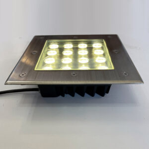 16Watts 3000K In Ground LED Lights Square Buried Light Stainless steel material IP67 waterproof High load-bearing floor spotlight for gardens, stairs, architecture illumination D4074-Elsewedy
