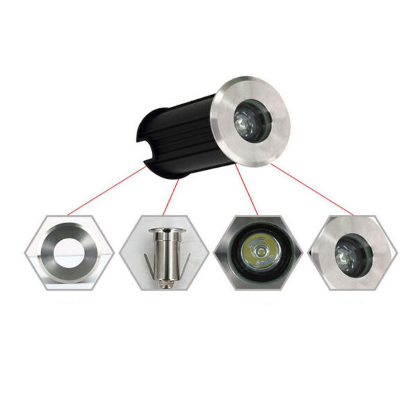 2W LED In Ground Lights Mains Powered Outdoor Underground Lights Buried Lights P67 Waterproof Low Voltage Landscape Lights for Garden, Patio, Step, Pathway, Driveway D4075-2W-ELSEWEDY - Image 7