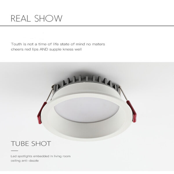 Ceiling Spotlight 24W LED Recessed Spot Lighting Indoor Flush Mount Ceiling Downlight, Directional Spotlights Accent Lamps for Gallery Picture Display Commercial Household Dow-24 - Image 3