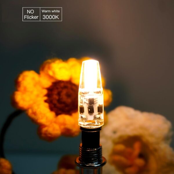 G4 Led Bulb 1.5W, Warm White 3000K, AC/DC12V-24V 1505 COB Led Light Bulbs Equivalent to 20W T3 JC Type Bi-Pin G4 Base Halogen Bulb LED-G4-3000K - Image 3