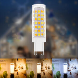 G9 LED Bulb 4.5W, CCT Non-Dimmable, 3000K/ 4000K/ 6000K, Warm White/ Natural White/ Cool White, 30 Watt T4 G9 Halogen Equivalent, 120V No-Flicker, Chandelier Lighting 400LM G9-3C-ELSEWEDY