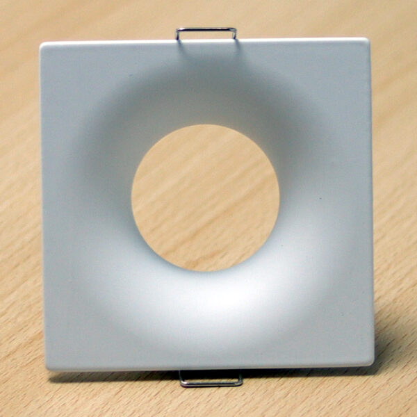 Square White Matt Anti-Glare Recessed Spotlight Frame MR16 Fixture Aluminum Mounting Frame Recessed Spotlight Including GU10 Socket for LED, Halogen Ceiling Spot Recessed Lights Hole H-201-SQ-WH-ELSEWEDY - Image 3