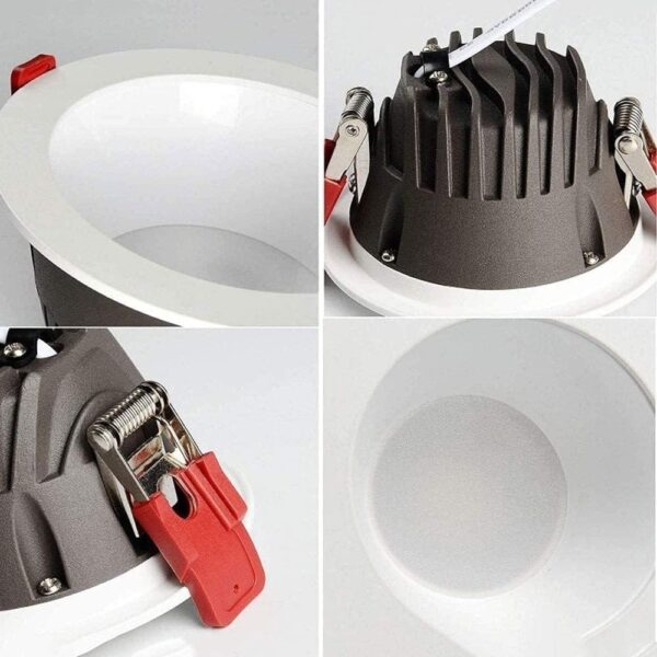 Recessed ceiling downlight 7w/ 10w/ 20w/ 30w, LED Spot Lights, Recessed Downlight Indoor Concentrating Ceiling Lamp 3000K/4000K/6000K Integrated Panel Lighting KTV Background Wall Decorative CRI 85 AC IP65-DOWNLIGHT - Image 12