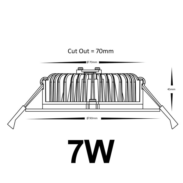 Recessed ceiling downlight 7w/ 10w/ 20w/ 30w, LED Spot Lights, Recessed Downlight Indoor Concentrating Ceiling Lamp 3000K/4000K/6000K Integrated Panel Lighting KTV Background Wall Decorative CRI 85 AC IP65-DOWNLIGHT - Image 13