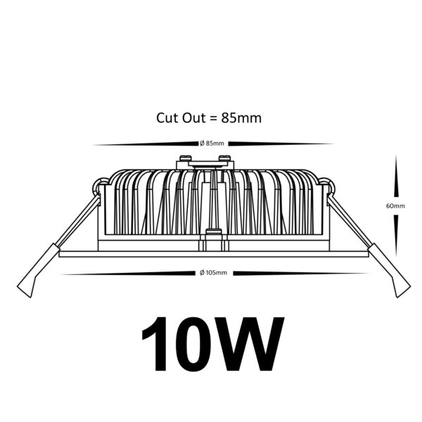 Recessed ceiling downlight 7w/ 10w/ 20w/ 30w, LED Spot Lights, Recessed Downlight Indoor Concentrating Ceiling Lamp 3000K/4000K/6000K Integrated Panel Lighting KTV Background Wall Decorative CRI 85 AC IP65-DOWNLIGHT - Image 14