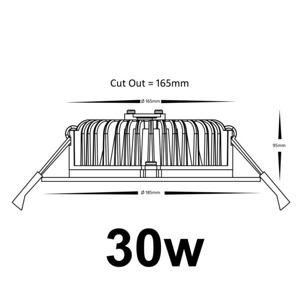 Recessed ceiling downlight 7w/ 10w/ 20w/ 30w, LED Spot Lights, Recessed Downlight Indoor Concentrating Ceiling Lamp 3000K/4000K/6000K Integrated Panel Lighting KTV Background Wall Decorative CRI 85 AC IP65-DOWNLIGHT - Image 16