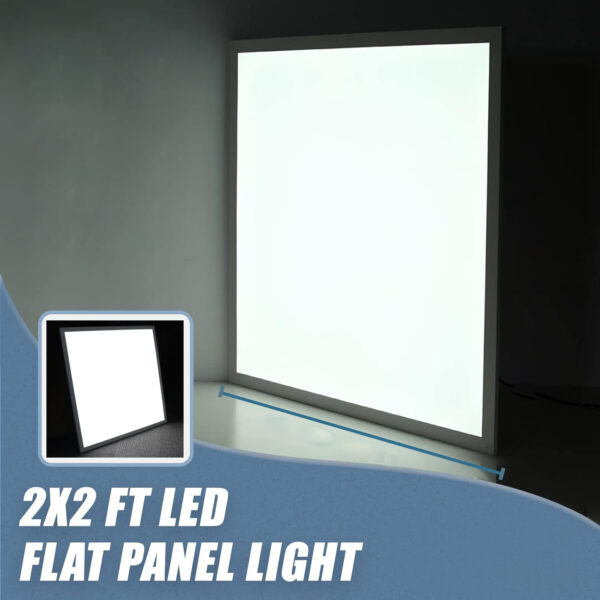Elsewedy LED Panel Light 2x2 feet, White LED Drop Ceiling Office Lights, 60W=150W Indoor Commercial Flat Backlit Fixture, 5800LM, 6000 Kelvin Dustproof & Troffer Recessed Edge-Lit Design LEDPANEL-60X60-WH