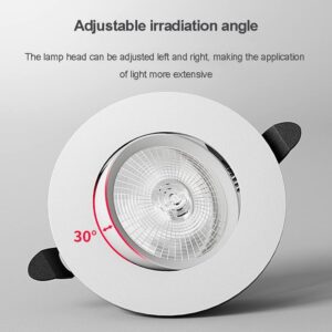 Led Spotlight 3W Recessed Ceiling Light 3 Inch Round Led Panel Down Light Spotlight Lighting Bedroom Kitchen Indoor Down Lamp Warm White Light (3w 3000K) SC003B-SPOTLIGHT