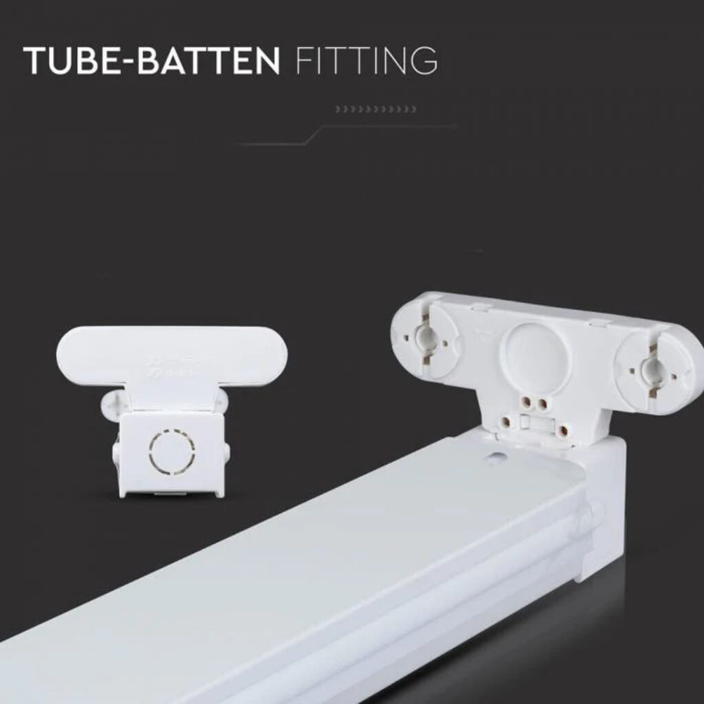 4 FT T8 LED Tube Rod Light Bracket Batten Fitting Single, Double ...