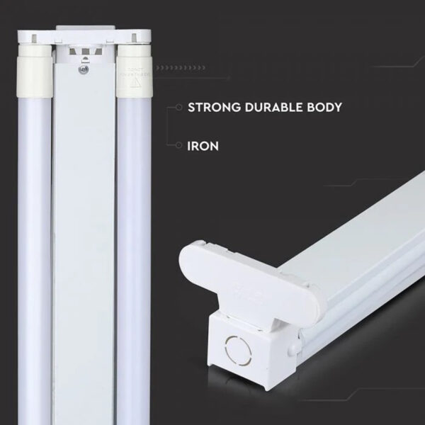 4 FT T8 LED Tube Rod Light Bracket Batten Fitting Single, Double Elsewedy - Image 2