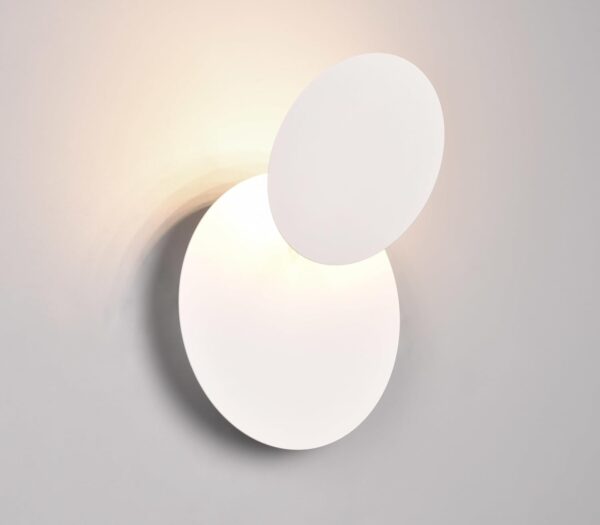 Modern Wall Sconce 29W Outdoor Wall Light, White Light Fixture Versatile Style Wall Lantern for Courtyard/Yard 3000K Warm Lights Round White Outdoor Wall Light X089105-Elsewedy - Image 2