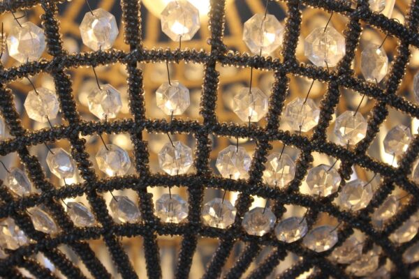 Antique Crystal Globe Chandelier, Adjustable Crystal Sphere Classic Pendant Light Fixture for Living Room Kitchen Island Bronze YG1010/30B-Elsewedy - Image 8