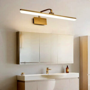 Gold Bathroom Light Fixtures Over Mirror 20W 180° Rotatable Dimmable Vanity Light Bar, Brushed Gold Bathroom Vanity Lights Above Z001-L-Elsewedy Gold Color Body